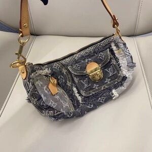 Louis Vuitton Vintage Kapital denim 2007 shoulder bag in grey